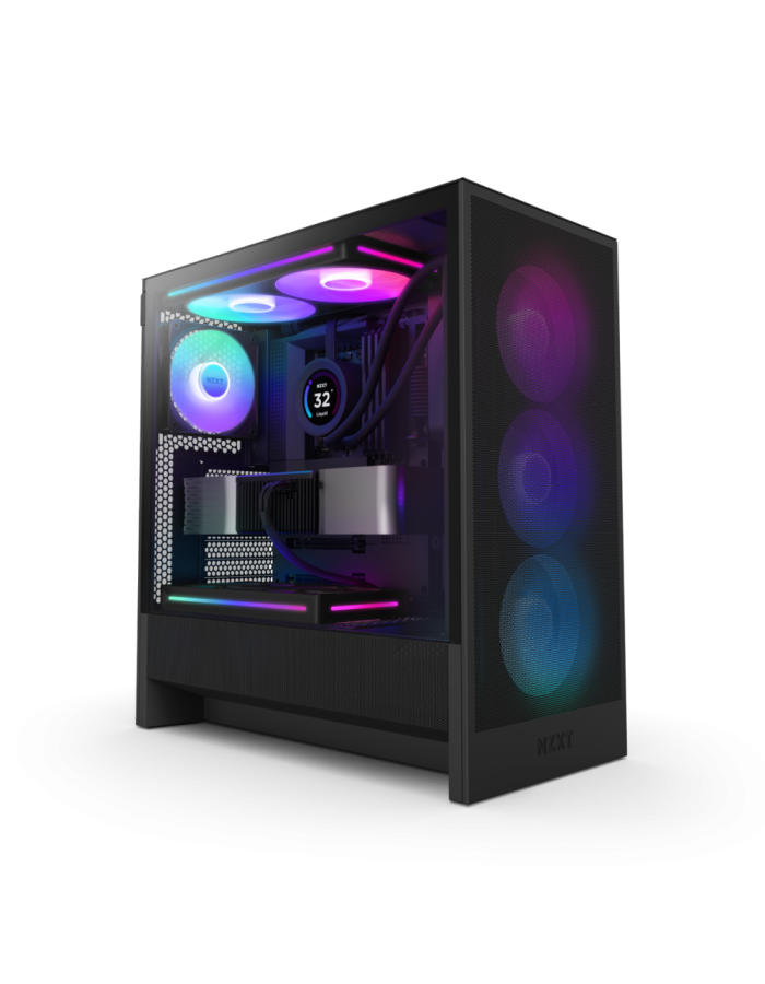 NZXT H Series H5 (2024) Flow RGB Edition ATX Mid Tower Chassis Black Color