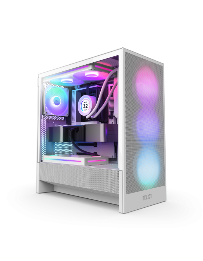 NZXT H5 (2024) Flow RGB Edition ATX Mid Tower Chassis White