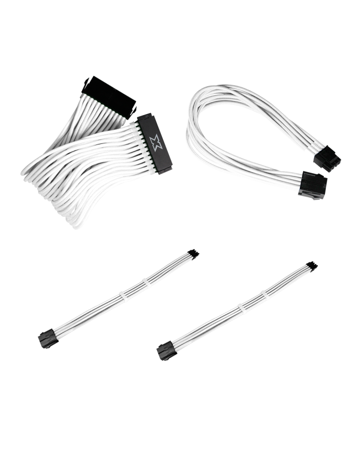 White Sleeved Cables SET White Sleeved Cables SET