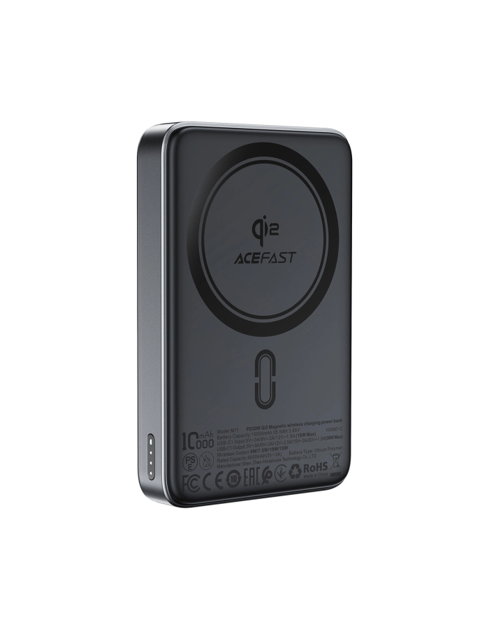 Acefast M11-10000 PD30W Qi2 magnetic wireless charging power bank