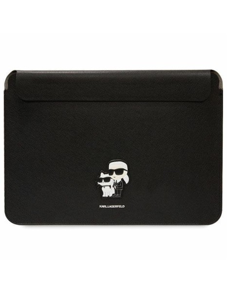 Karl Lagerfeld Saffiano Karl&amp;amp;Choupette case for a 14" laptop - black