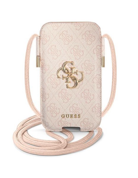 Guess 4G Big Metal Logo 6.7'' Handbag - Pink Guess 4G Big Metal Logo 6.7'' Handbag - Pink