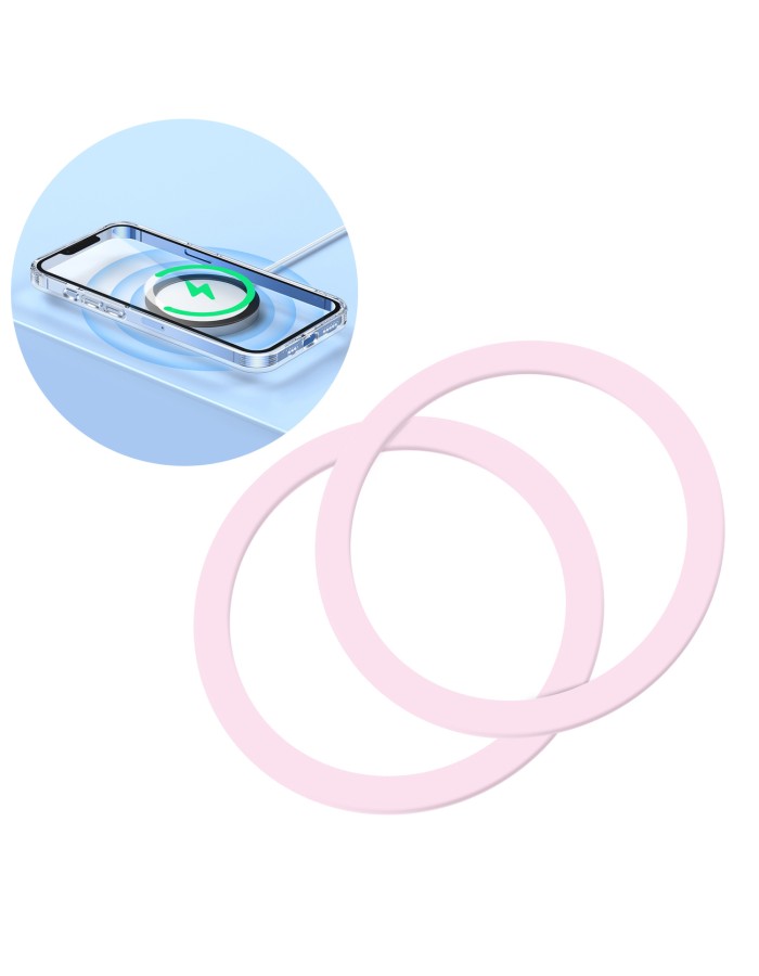 Joyroom set of metal magnetic rings for smartphone 2 pcs. pink (JR-Mag-M3) Joyroom set of metal magnetic rings for smartphone 2 pcs. pink (JR-Mag-M3)