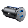 Joyroom JR-CCN06 30W 2x USB-C Metal Mini Car Charger - Black Joyroom JR-CCN06 30W 2x USB-C Metal Mini Car Charger - Black