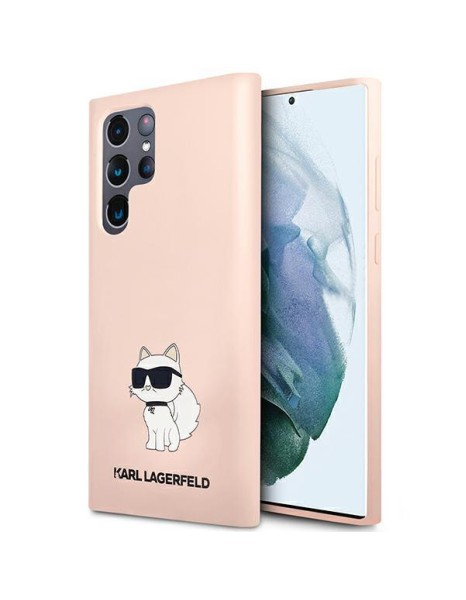 Karl Lagerfeld KLHCS23LSNCHBCP S23 Ultra S918 hardcase pink/pink Silicone Choupette