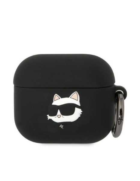 Karl Lagerfeld KLA3RUNCHK AirPods 3 cover black/black Silicone Choupette Head 3D