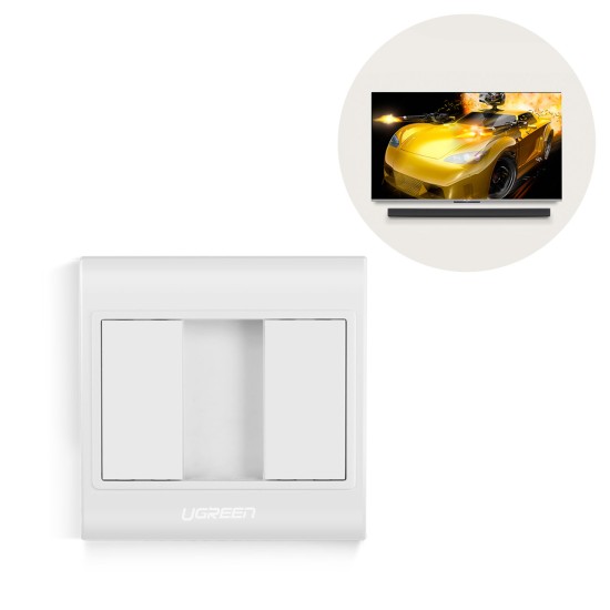 Ugreen HDMI wall frame (Socket 86) white (20316)