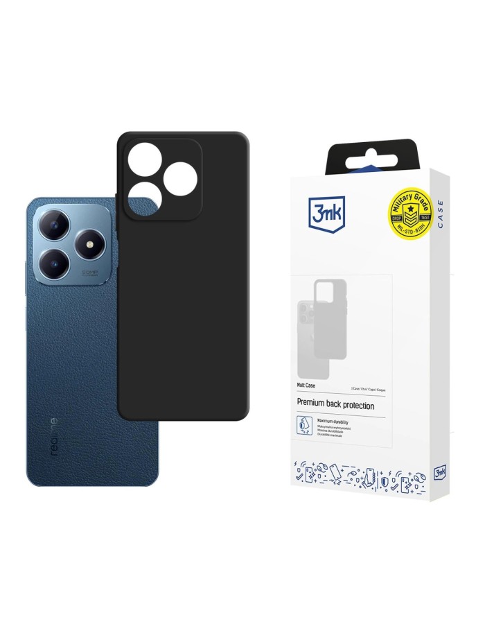 3mk Matt Case for Realme C63 - black