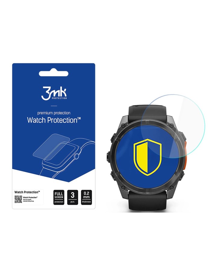 Hybrid Glass 3mk Watch Protection FlexibleGlass for Garmin Fenix ​​8 Amoled 51mm