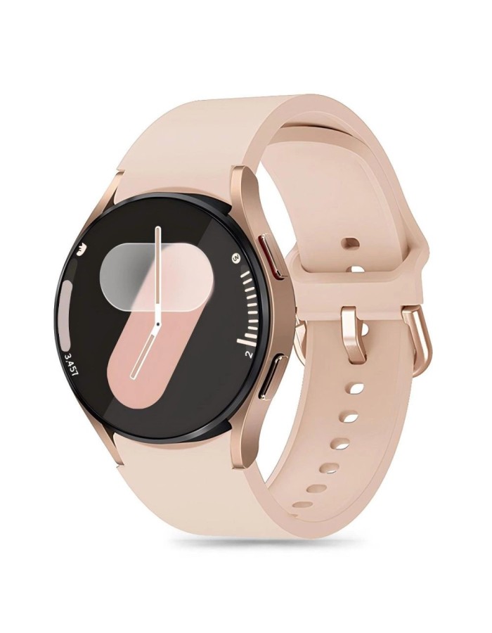 Tech-Protect Silicone Strap for Samsung Galaxy Watch 4 / 5 / 5 Pro / 6 / 7 / FE - Beige