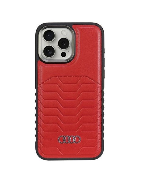 Audi Synthetic Leather case with MagSafe for iPhone 14 Pro Max - red