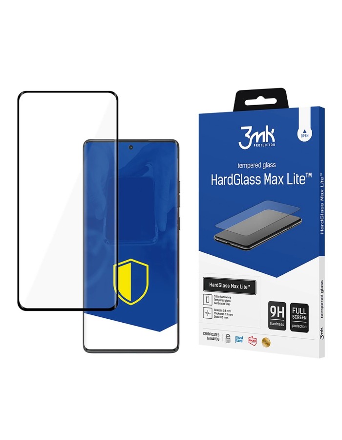 Tempered glass 3mk HardGlass Max Lite Black Motorola Moto G85