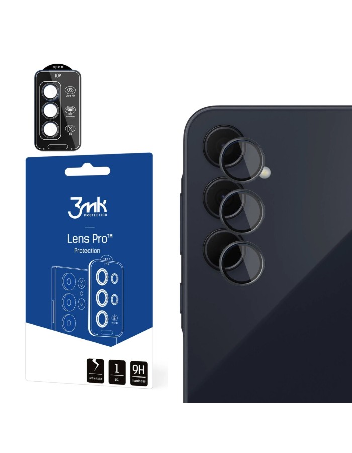 3mk Lens Protection Pro Black Camera Cover for Samsung Galaxy A55 5G - with Black Frame