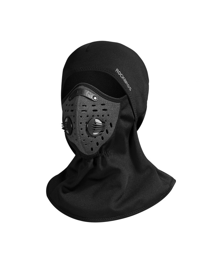 Rockbros LF7127-1 New Velvet Sports Balaclava with Filter - Black Rockbros LF7127-1 New Velvet Sports Balaclava with Filter - Black