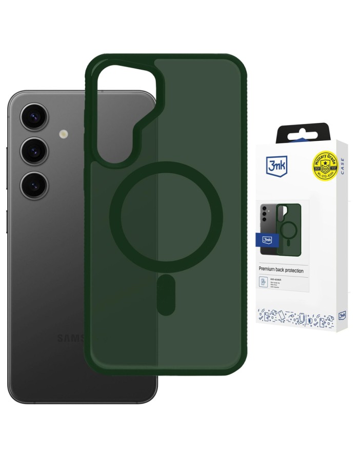 3mk Smoke MagCase for Samsung Galaxy S25 - Green-Translucent