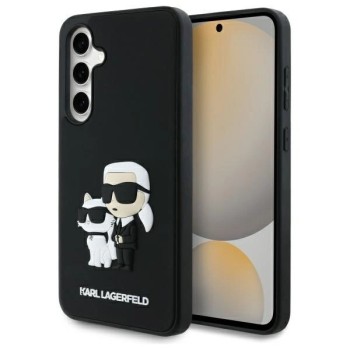 Karl Lagerfeld 3D Rubber Karl&amp;amp;Choupette Case for Samsung Galaxy S24 FE - Black