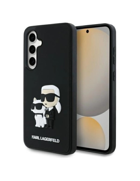 Karl Lagerfeld 3D Rubber Karl&amp;amp;Choupette Case for Samsung Galaxy S24 FE - Black