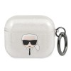 Karl Lagerfeld Glitter Karl&amp;#39;s Head case for AirPods 3 - silver