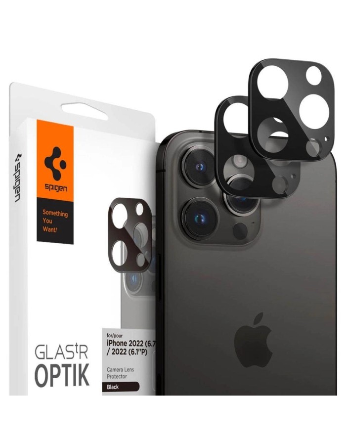 Spigen Optik.tR Camera Protector for iPhone 14 Pro / Pro Max / 15 Pro / Pro Max / 16 Pro / Pro Max - Black 2 pcs. Spigen Optik.tR Camera Protector for iPhone 14 Pro / Pro Max / 15 Pro / Pro Max / 16 Pro / Pro Max - Black 2 pcs.