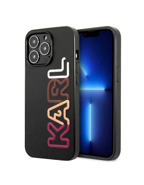 Karl Lagerfeld Multipink Brand Case for iPhone 13 Pro / iPhone 13 - Black