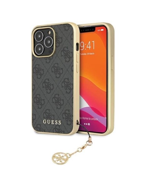 Guess 4G Charms Collection case for iPhone 14 Pro - gray Guess 4G Charms Collection case for iPhone 14 Pro - gray