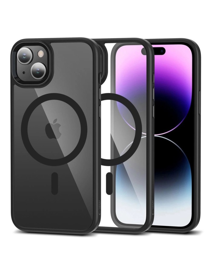 Tech-Protect MagMat MagSafe iPhone 15 Case - Clear Black Tech-Protect MagMat MagSafe iPhone 15 Case - Clear Black
