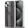 Guess IML 4G Gold Stripe case for iPhone 15 Plus / 14 Plus - black Guess IML 4G Gold Stripe case for iPhone 15 Plus / 14 Plus - black