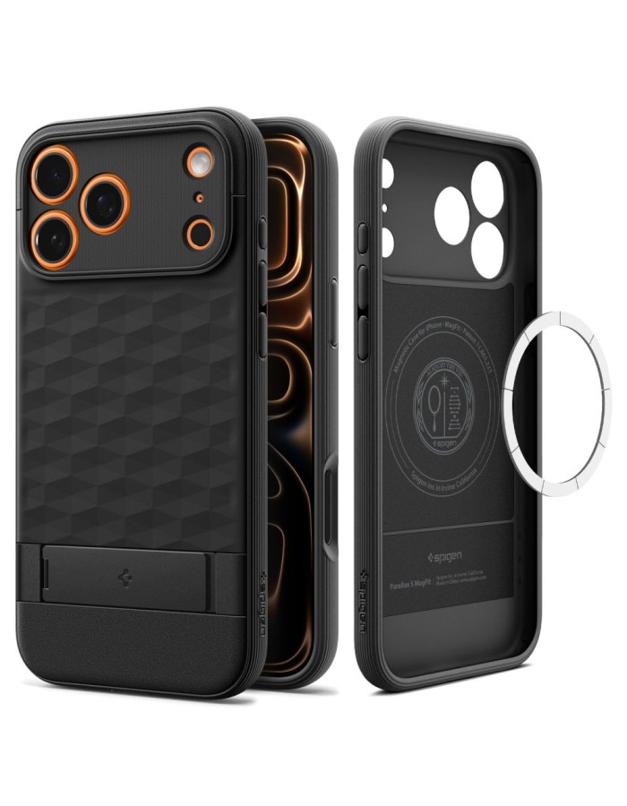 Spigen Parallax "S" MagSafe Case for iPhone 17 Pro Max - Matte Black