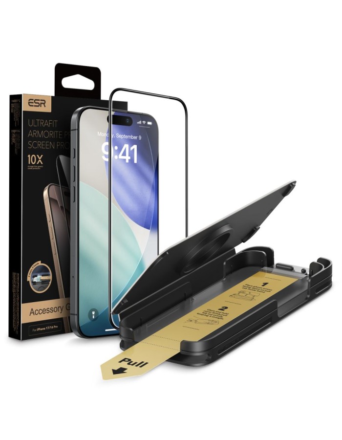 ESR UltraFit Armorite Pro Tempered Glass for iPhone 16 Pro / 17 - Transparent ESR UltraFit Armorite Pro Tempered Glass for iPhone 16 Pro / 17 - Transparent