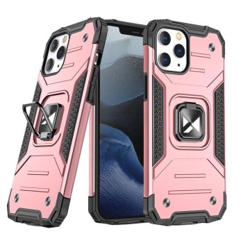 Wozinsky Ring Armor iPhone 14 Pro Max Armored Case Magnetic Holder Ring Gold