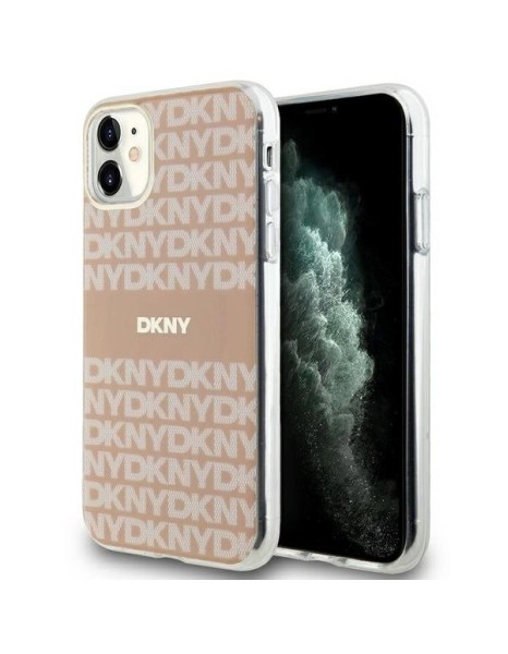 DKNY IML Mono &amp;amp; Stripe MagSafe case for iPhone 11 / Xr - pink