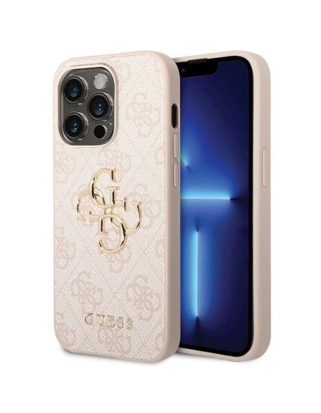 Guess 4G Big Metal Logo case for iPhone 15 Pro - pink