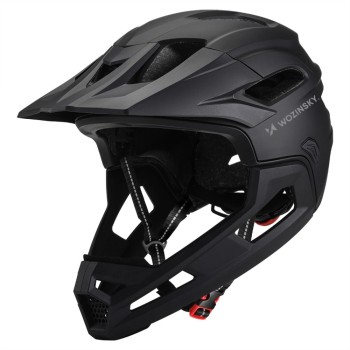 Wozinsky full-face bicycle helmet with removable visor, lightweight, L - black Wozinsky full-face bicycle helmet with removable visor, lightweight, L - black