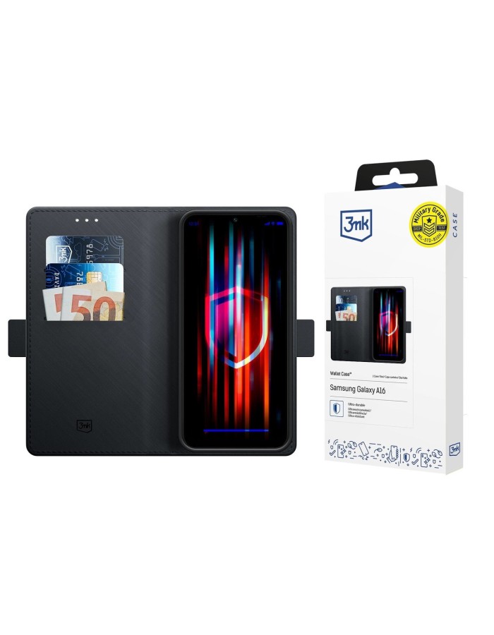 3mk Wallet Case for Samsung Galaxy A16 - Black 3mk Wallet Case for Samsung Galaxy A16 - Black