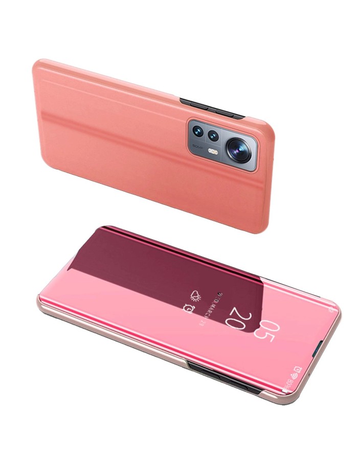 Clear View Case cover for Xiaomi 12 Lite cover with a flap pink Clear View Case cover for Xiaomi 12 Lite cover with a flap pink