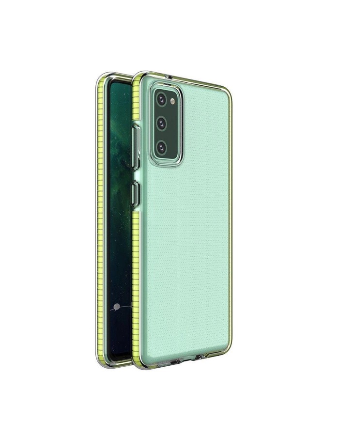 Spring Case clear TPU gel protective cover with colorful frame for Samsung Galaxy A72 4G yellow Spring Case clear TPU gel protective cover with colorful frame for Samsung Galaxy A72 4G yellow