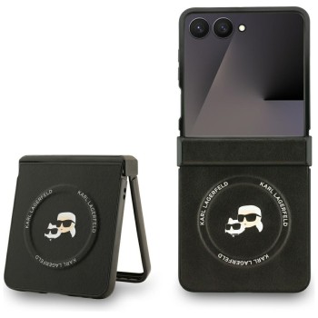 Karl Lagerfeld Karl&amp;amp;Choupette Pins MagSafe Case for Samsung Galaxy Z Flip 7 - Black