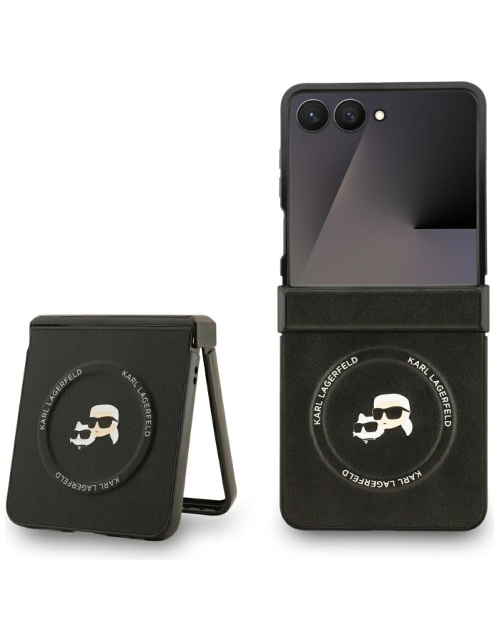Karl Lagerfeld Karl&amp;amp;Choupette Pins MagSafe Case for Samsung Galaxy Z Flip 7 - Black