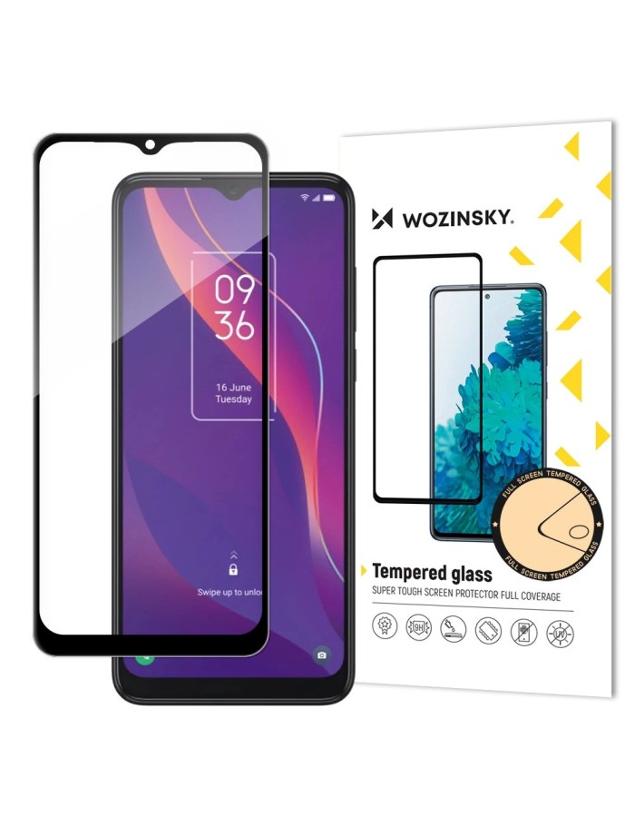 Wozinsky super tough Full Glue tempered glass full screen with frame Case Friendly TCL 306 black Wozinsky super tough Full Glue tempered glass full screen with frame Case Friendly TCL 306 black