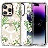 Tech-Protect MagMood MagSafe case for iPhone 15 Pro - daisies with leaves Tech-Protect MagMood MagSafe case for iPhone 15 Pro - daisies with leaves