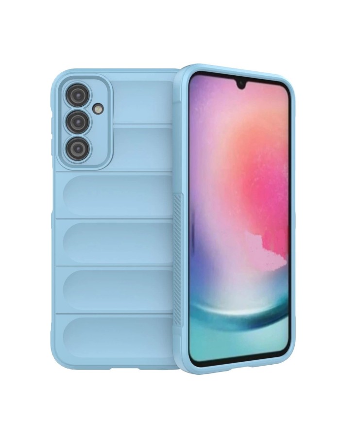 Magic Shield Case for Samsung Galaxy A24 4G flexible armored cover light blue Magic Shield Case for Samsung Galaxy A24 4G flexible armored cover light blue