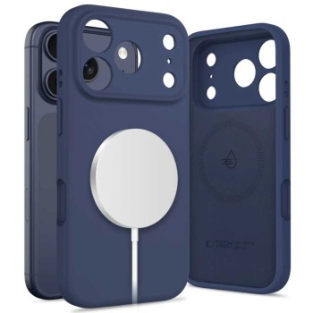 Tech-Protect Silicone MagSafe Case for iPhone 17 Pro - Navy Blue