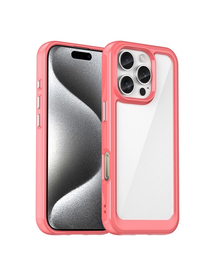 Outer Space Case with Gel Frame for iPhone 16 Pro - Red