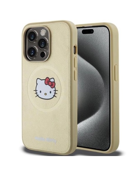 Hello Kitty Leather Kitty Head MagSafe case for iPhone 13 Pro / 13 - gold Hello Kitty Leather Kitty Head MagSafe case for iPhone 13 Pro / 13 - gold