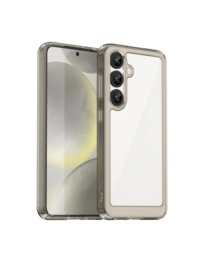 Outer Space Case with Gel Frame for Samsung Galaxy S25 - Clear Black