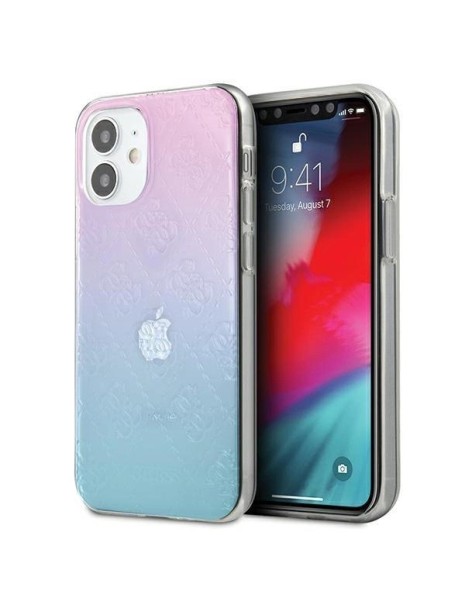 Guess GUHCP12S3D4GGBP iPhone 12 mini 5.4" blue-pink/blue&amp;amp;pink hardcase 4G 3D Pattern Collection