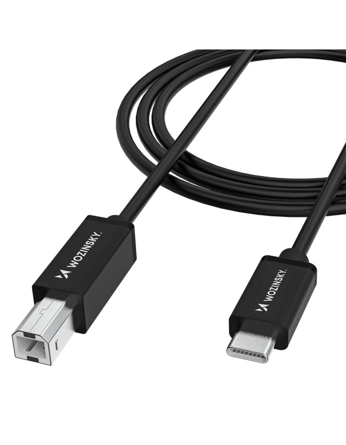 Wozinsky WKDDY2S USB-B - USB-C Cable 2m - Black