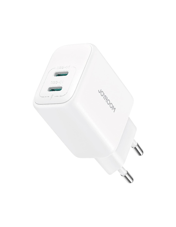 Joyroom JR-TCF12 mains charger 2x USB-C 20W PD / QC 3.0 - white