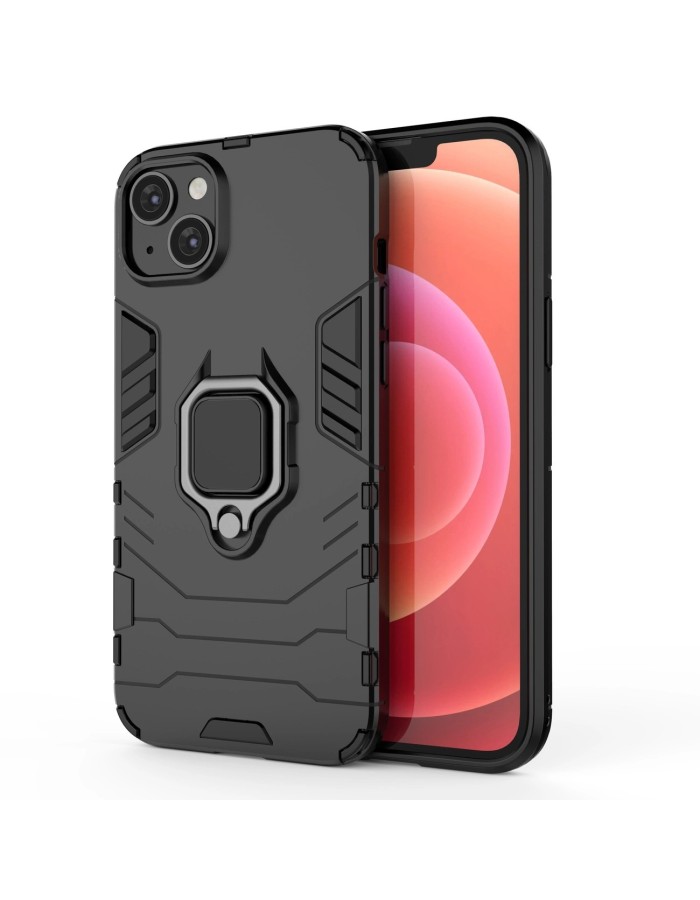 Ring Armor case for iPhone 14 Plus armored cover magnetic holder ring black