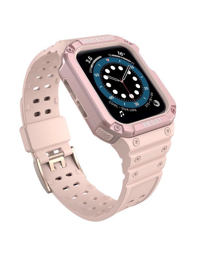 Protect Strap Band for Apple Watch 38/40/41mm Armored Case Strap - Pink Protect Strap Band for Apple Watch 38/40/41mm Armored Case Strap - Pink
